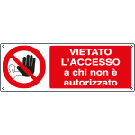 1813KS - Etichetta adesiva vietato accesso a non autorizzati