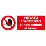 1814Z - Cartello divieto l'accesso non addetti lavoro