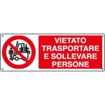 1825KS - Etichetta adesiva vietato trasportare sollevare pers