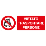 1844KS - Etichetta adesiva vietato trasportare persone