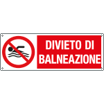 18500K - Cartello divieto di balneazione