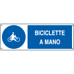 1975K - Cartello obbligo biciclette a mano
