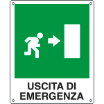 20106KS - Etichetta salvataggio uscita di emergenza destra