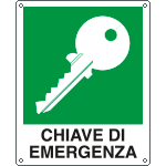 20132X - Cartello chiave di emergenza