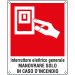 20147W - Cartello interruttore elettrico generale manovrare