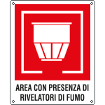 20164X - Cartello area presenza rilevatore fumo