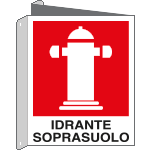 20170BIX - cartello bifacciale simbolo idrante soprasuolo