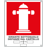 20176Y - cartello "idrante sottosuolo distanze dal cartello"