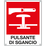 20183WS - Etichetta adesiva PULSANTE DI SGANCIO