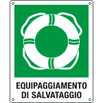 20500X - cartello salvataggio Equipaggamento di salvataggio