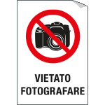 2210S - etichetta per vetri vietato fotografare