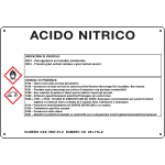 27B620 - cartello sostanze pericolose simbologia CLP " ACIDO NITRICO "