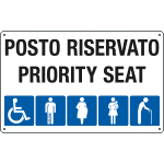3340P - Cartello polipropilene posto riservato