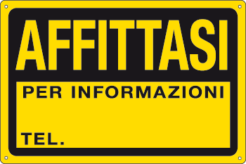 3345P - Cartello polipropilene Affittasi