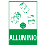3503S - etichetta autoadesiva rifiuti"ALLUMINIO"