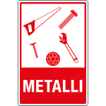 3506S - etichetta autoadesiva rifiuti"METALLI"