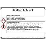 35F250 - cartello sostanze pericolose simbologia CLP " SOLFONET "