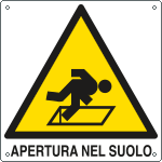 402301X - Cartello pericolo apertura nel suolo
