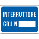 4803S - Etichetta INTERRUTTORE GRU N.