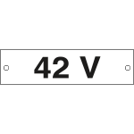 49102B - Cartello alluminio 42 VOLT
