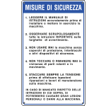 49232G - Cartello alluminio MISURE DI SICUREZZA
