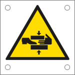 49634N - Cartello pericolo schiacciamento mani e piedi