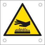 49650M - Cartello alluminio pericolo emissione calore