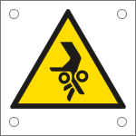 49652M - Cartello pericolo schiacciamento dita da rulli