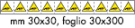 49653NS - foglio n.10 etichette adesive 30x30 Pericolo schiacciamento mani
