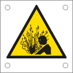 49692M - Cartello alluminio pericolo nebulizzazione