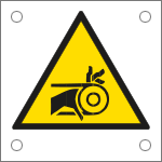 49694M - Cartello alluminio pericolo trasmissione cinghie