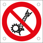 49749M - Cartello alluminio divieto uso cravatte sciarpe