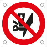 49767M - Cartello divieto mettere mani per schiacciamento