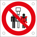 49775N - Cartello alluminio divieto lavoro  piu' persone