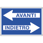 5507S - Etichetta adesiva frecce avanti INDIETRO