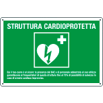 56102J - cartello alluminio "Struttura Cardioprotetta"