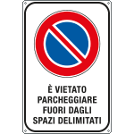 5631Y - Cartello E'vietato parcheggiare fuori