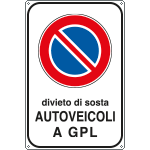 5636X - Cartello divieto sosta autoveicoli a GPL