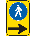 5648Y - Cartello Pedoni a destra