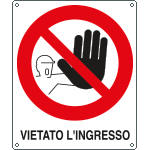 611202X - Cartello divieto vietato l'ingresso