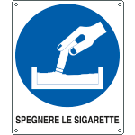 616501W - Cartello obbligo spegnere sigarette
