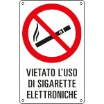 630103X - Cartello vietato l'uso di sigarette elettroniche