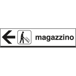 6806L - Cartello alluminio MAGAZZINO sinistra