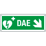 720908X - Cartell. all. "DAE freccia Giu'/Destra"