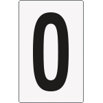 8900BN - Cartello numero 0 per contrassegnare