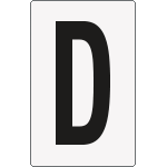 8914BN - Cartello lettera D per contrassegnare