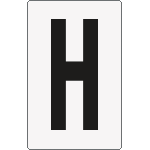 8918BN - Cartello lettera H per contrassegnare