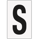 8926BN - Cartello lettera S per contrassegnare