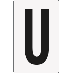 8928BN - Cartello lettera U per contrassegnare