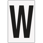 8933BN - Cartello lettera W per contrassegnare
